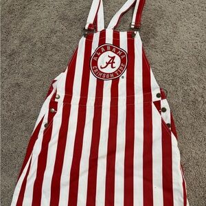 Alabama Crimson Tide Striped Overalls (Shorts Overalls)